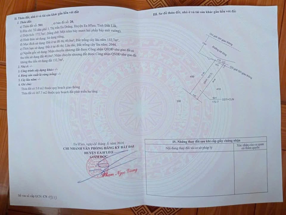 Đất thổ cư 180m² Ea Drăng, Đắk Lắk giá 900 triệu - Cơ hội đầu tư tuyệt vời!