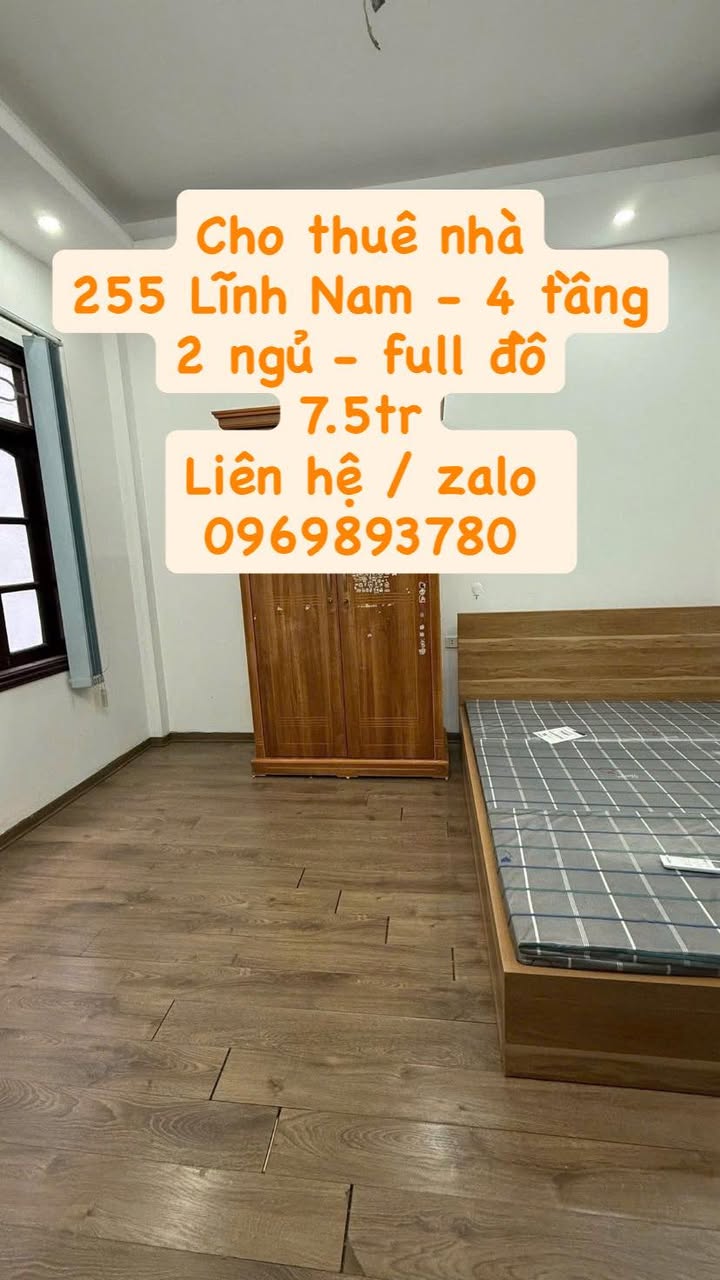 Nhà cho thuê ngõ 255 Lĩnh Nam, quận Hoàng Mai - Gần chợ đêm sầm uất!
