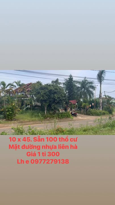 Đất thổ cư 450m² mặt tiền đường Liên Hà - Giá chỉ 1.3 tỷ