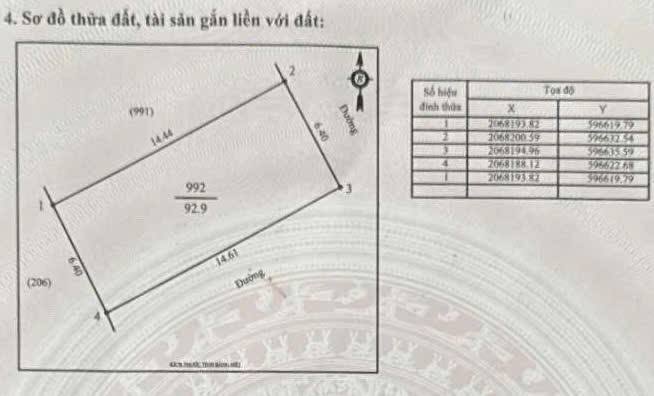 Đất nền lô góc Vinh Hưng 92.9m² giá 4 tỷ - Tiềm năng phát triển vượt trội!