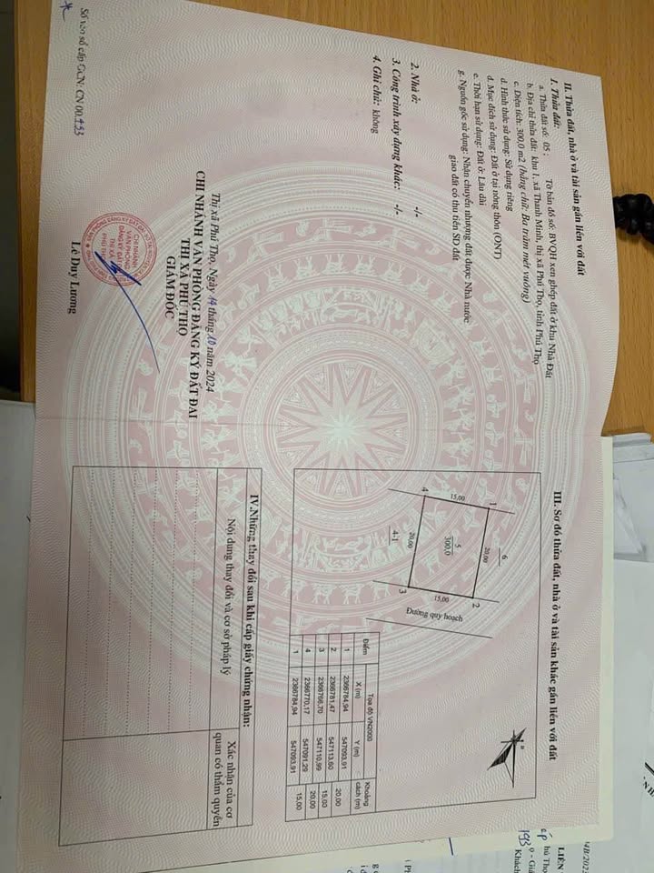 Đất nền tại phường Âu Cơ, Thị xã Phú Thọ 300m² giá 2 tỷ - Đầu tư sinh lời ngay!