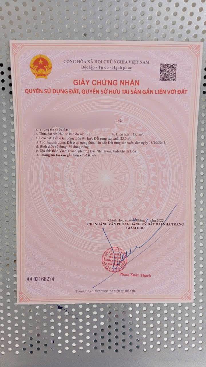 Đất thổ cư Bắc Nha Trang 94m² giá chỉ 1.59 tỷ - Cơ hội đầu tư hấp dẫn!