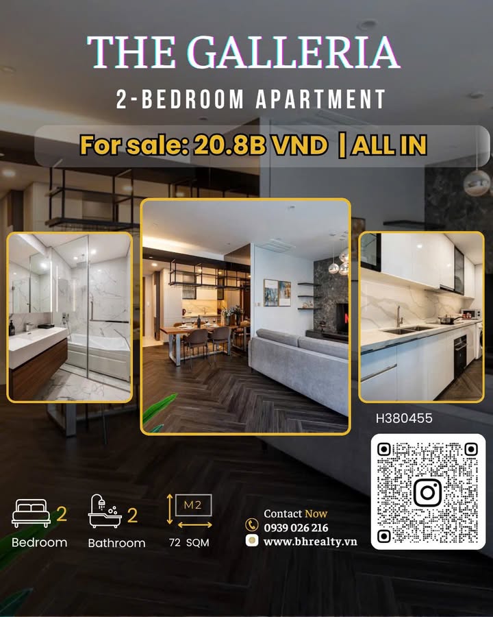 Căn hộ The Galleria 72m² giá 20.8 tỷ - Full nội thất, vào ở ngay!