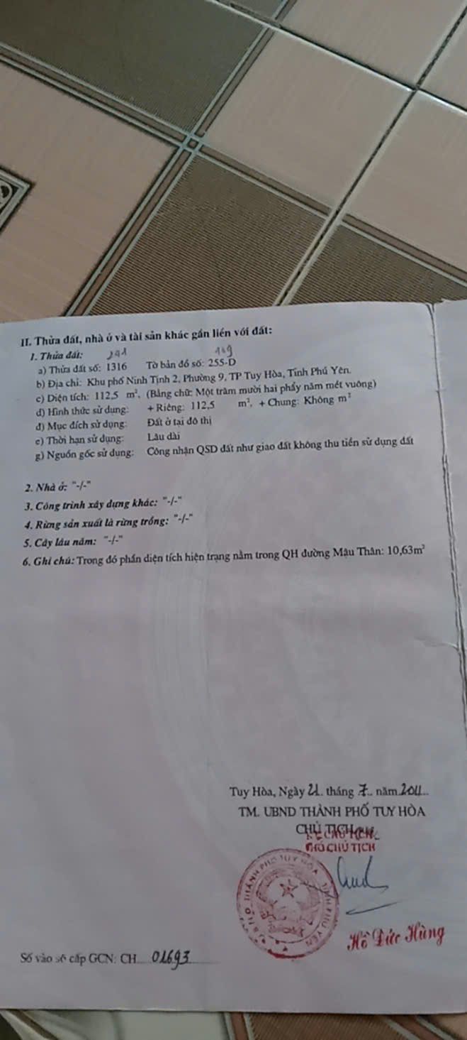 Nhà mặt tiền Mậu Thân, Tuy Hòa 112,5m² giá 2,95 tỷ - Kinh doanh thuận lợi!