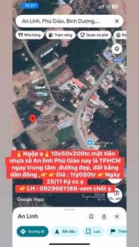 Đất nền An Linh, Phú Giáo 500m² giá 1.08 tỷ - Đường nhựa, dân cư đông đúc!