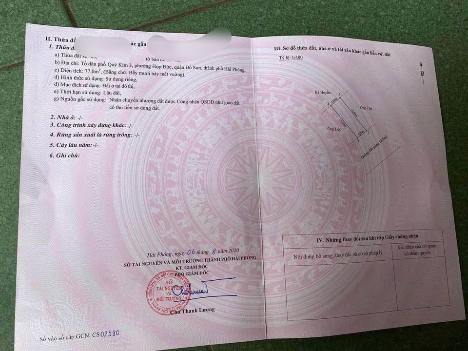 Đất nền Hợp Đức Đồ Sơn 77m² giá 1 tỷ - Cơ hội đầu tư tuyệt vời!