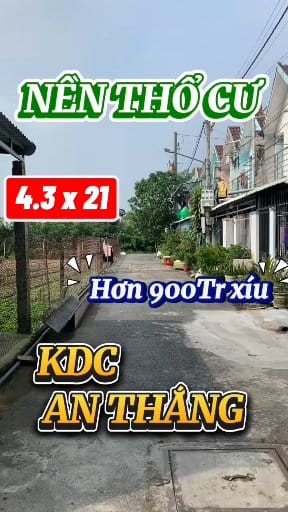 Lô đất thổ cư 90.3m² tại Mỹ Lộc, Cần Giuộc - Giá chỉ 900 triệu!