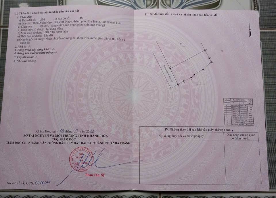 Đất thổ cư 91m² tại hẻm Hùng Lộc Hầu, Nha Trang - Sổ hồng chính chủ, giá 1.35 tỷ!