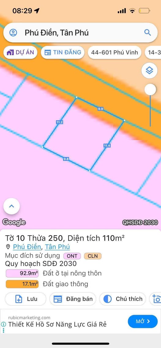 Đất nền Phú Điền 93m² giá chỉ 320 triệu - Cơ hội đầu tư không thể bỏ lỡ!