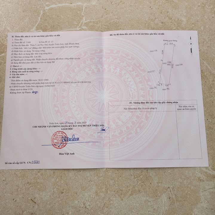 Đất thổ cư Thọ Thế Triệu Sơn 156m² - Cách Quốc lộ 47A chỉ 100m!