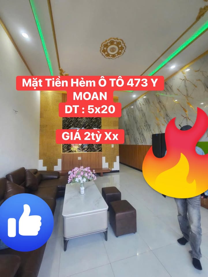 Nhà mặt tiền hẻm ô tô 473 Y Moal, Buôn Ma Thuột 100m² giá 2.55 tỷ - Dọn vào ở ngay!