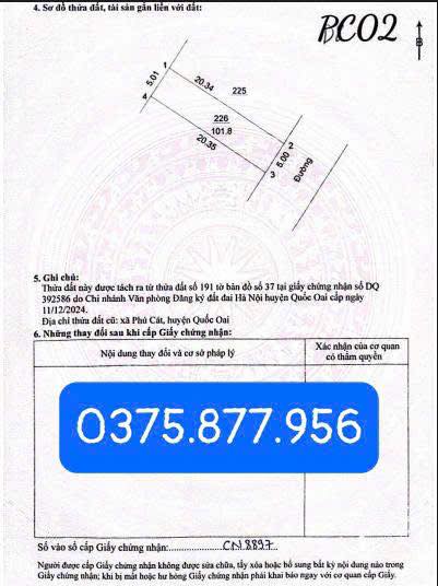 Đất nền Phú Cát Quốc Oai 100m² - Tiềm năng cực cao, giá tốt chỉ nhỉnh 4xx triệu!