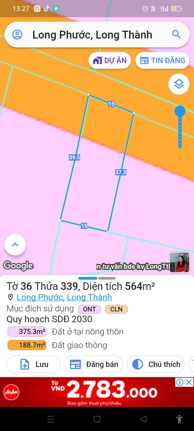 Đất mặt tiền đường số 1, Long Phước, Long Thành 564m² giá chỉ 5.2 tỷ - Đầu tư sinh lời cao!