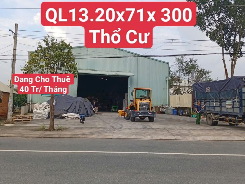 Nhà xưởng Quốc Lộ 13, Bến Cát, Bình Dương - 1420m² giá 1 tỷ - Đầu tư sinh lời ngay!