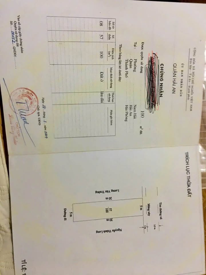 Đất liền kề mặt đường Nam Phong Hải Phòng 200m² giá 8 tỷ - Cơ hội đầu tư hấp dẫn!