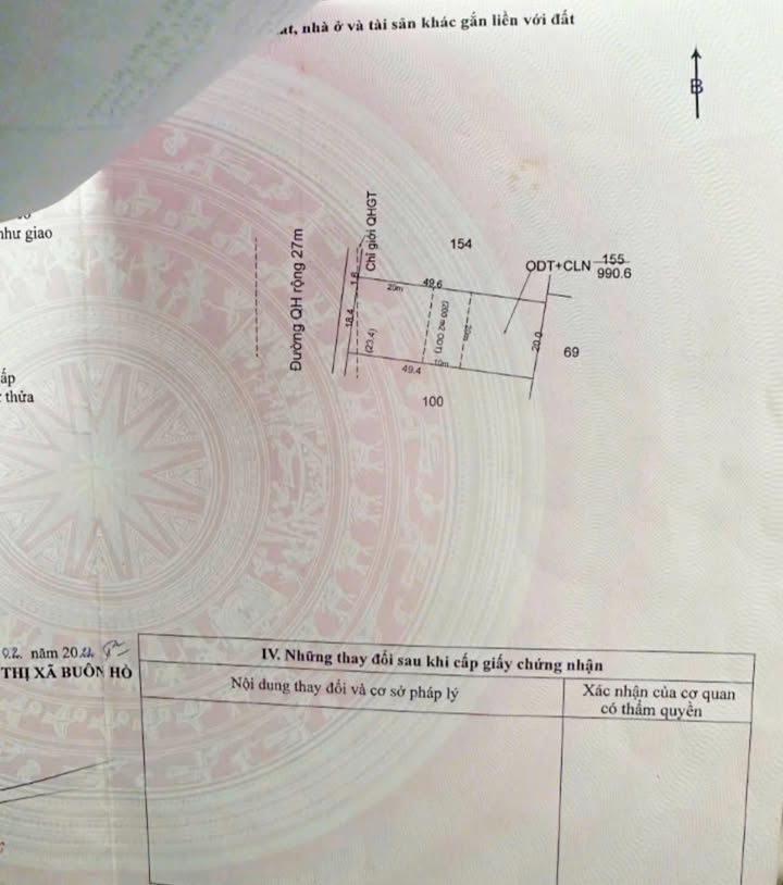 Đất thổ cư 270m² tại phường Buôn Hồ, Đắk Lắk - Giá chỉ 2.85 tỷ VND!