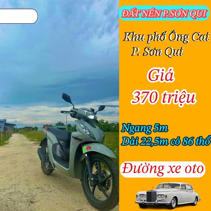 Đất nền Sơn Qui, Gò Công, Tiền Giang 112m² giá 370 triệu - Đường xe ô tô vào tận nơi!