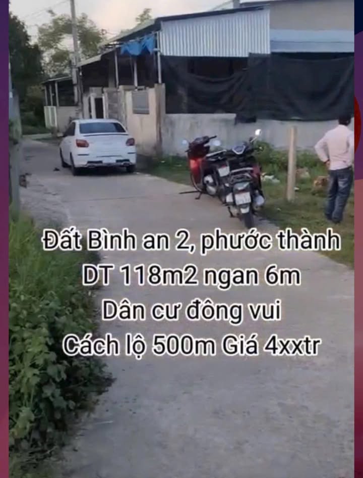 Đất nền Phước Thành 120m² giá chỉ 400 triệu - Cơ hội đầu tư hấp dẫn!