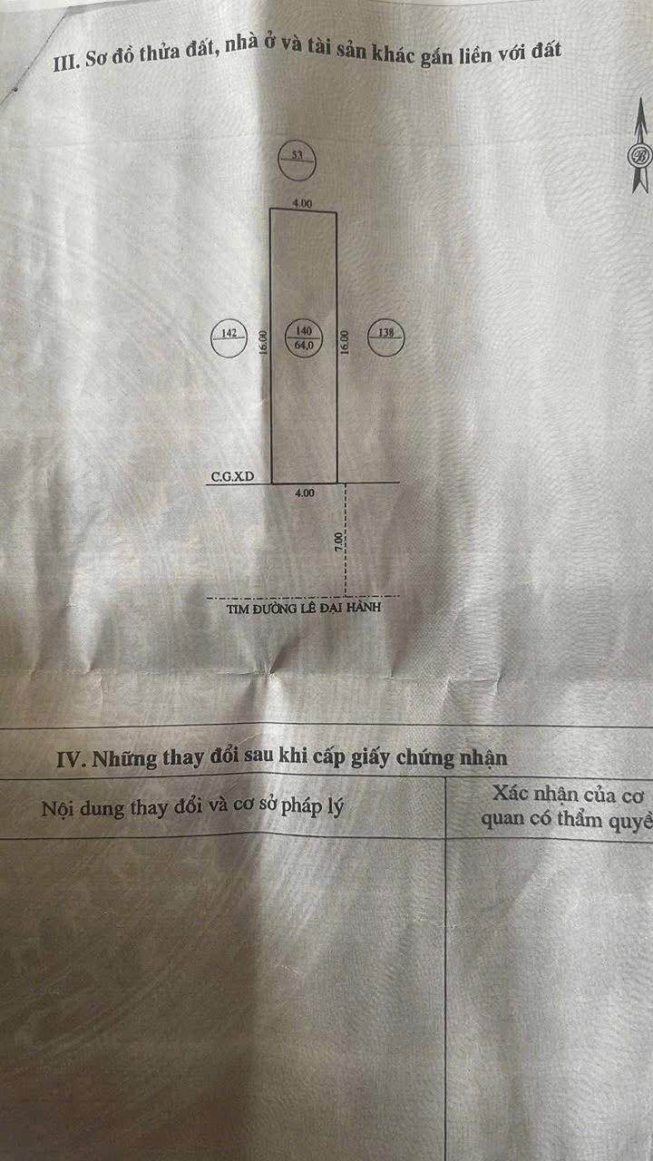 Nhà cấp 4 mặt tiền Lê Đại Hành 64m² giá 3.99 tỷ - Kinh doanh sầm uất!