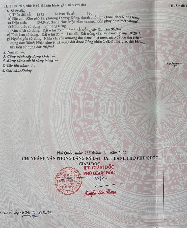 Đất đô thị Dương Đông Phú Quốc 134m² giá 1 tỷ - Sổ hồng sang tên ngay!