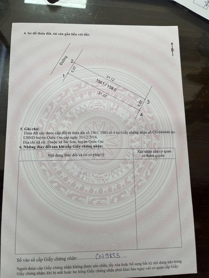 Đất vườn 158m² tại Sài Sơn, Quốc Oai, Hà Nội - Sổ hồng chính chủ, giá thỏa thuận!