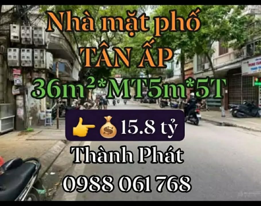 Bán nhà mặt phố Tân Ấp, quận Ba Đình, 36m² giá 15.8 tỷ - Kinh doanh sầm uất!