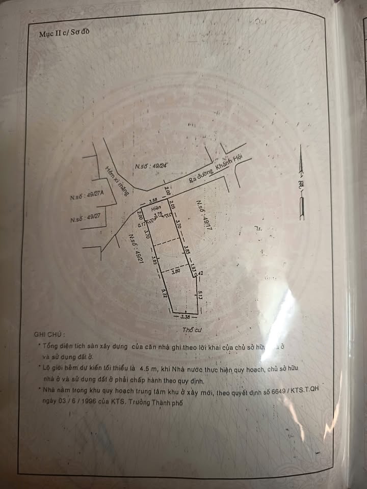 Nhà cấp 4 Hẻm 49 Khánh Hội Quận 4, 61.5m² giá 8.9 tỷ - Đầu tư tiềm năng!