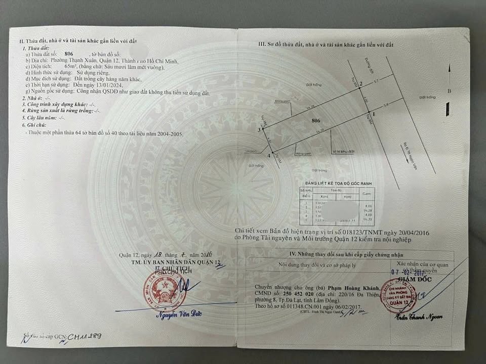 Đất nền Thạnh Xuân 22, Quận 12, 64m² giá 1.95 tỷ - Khu dân cư đông đúc