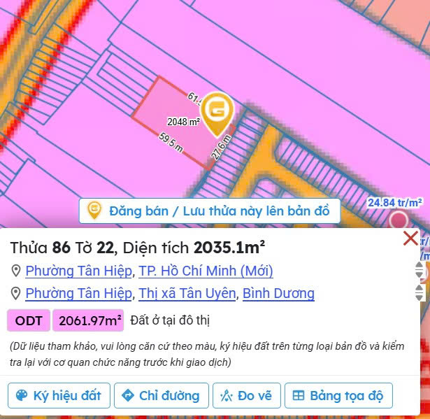 Đất nền Tân Hiệp, Tân Uyên 2000m² giá 20 tỷ - Chính chủ bán gấp!