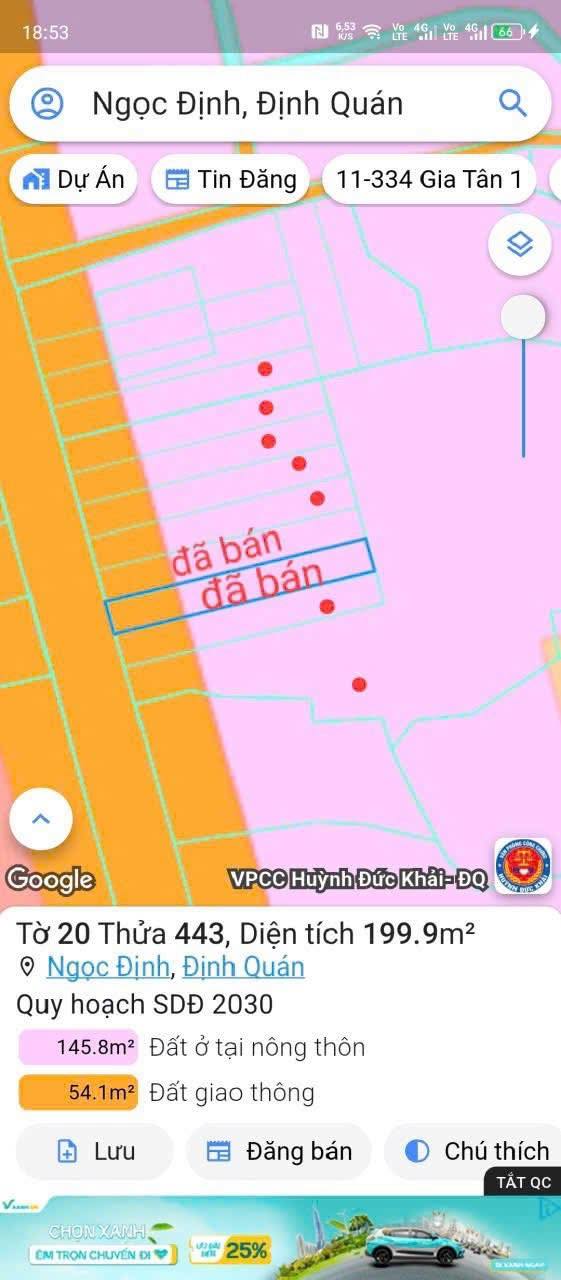 Đất nền thổ cư Ngọc Định, Định Quán, Đồng Nai 200m² giá 860 triệu - Đầu tư sinh lời ngay!