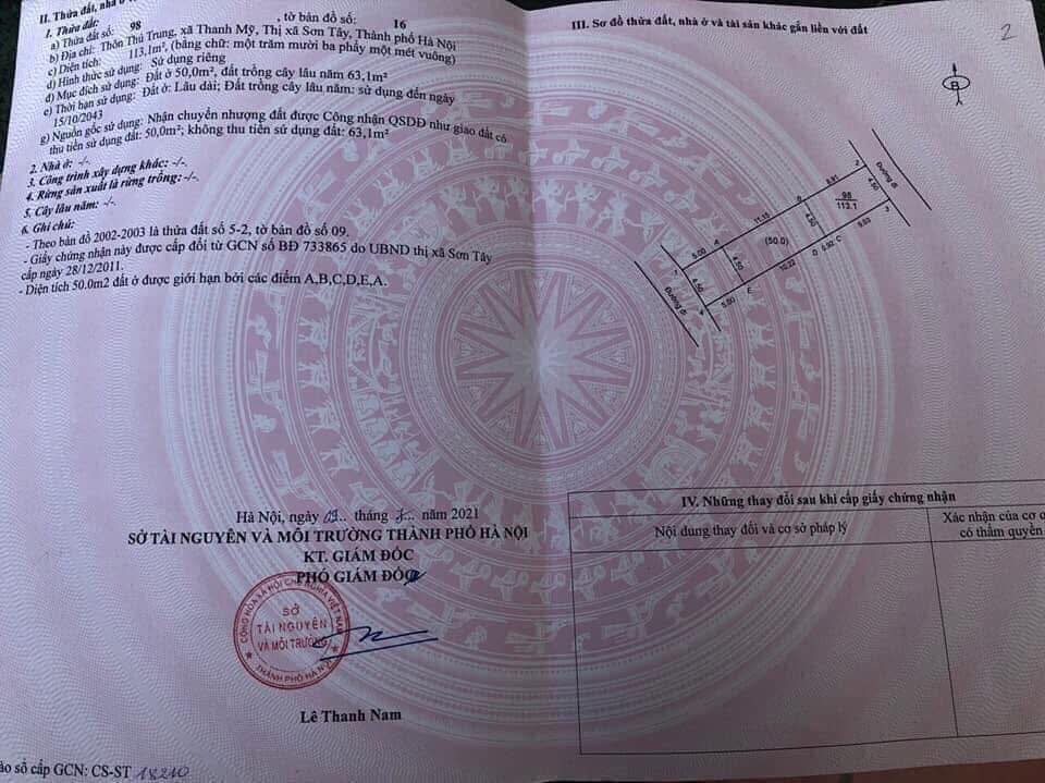 Đất nền xã Thanh Mỹ 113m² giá 2.8 tỷ - Đầu tư lý tưởng giữa thiên nhiên xanh mát!