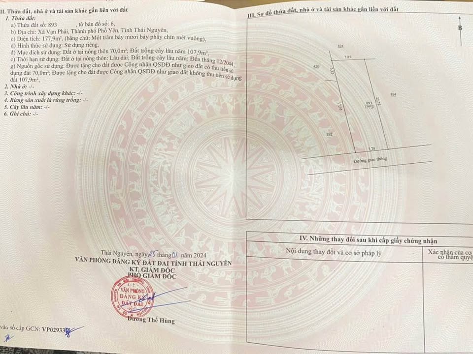 Đất nền Vạn Phái, Phổ Yên 177m² giá 500 triệu - Cơ hội đầu tư sinh lời!