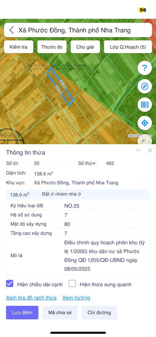 Bán lô đất tại Phước Đồng, Nha Trang 138.6m² - Sổ đỏ chính chủ, giá chỉ 1.16 tỷ!