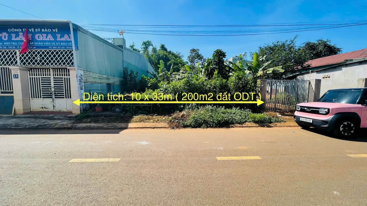 Đất mặt tiền đường Nguyễn Hữu Thọ, P. Hội Phú, Gia Lai 200m² - Cơ hội đầu tư tuyệt vời!