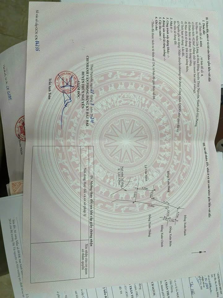 Bán lô đất có nhà 2 tầng tại thôn Lâu Lang, Hải Phòng 62m² - Đầu tư sinh lời cao!