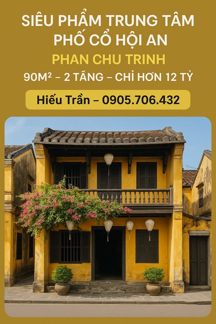 FrontHouse Phố Cổ Hội An 90m² giá 12 tỷ - Tiềm năng kinh doanh mạnh mẽ!