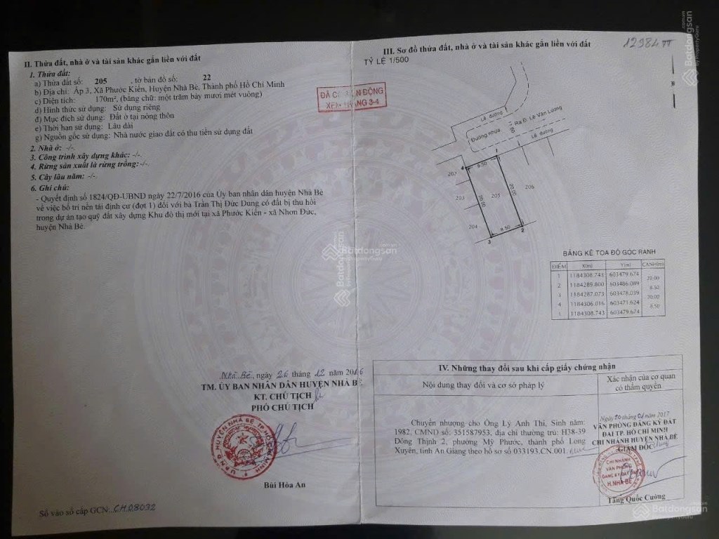 Đất nền dự án Lập Phúc, xã Phước Kiển, Nhà Bè 170m² - Giá chỉ 65 triệu/m²!