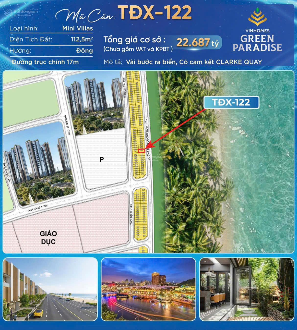 Mini Villa biển TĐX-122 Cần Giờ 112,5m² giá 22,687 tỷ - Cơ hội sở hữu sát biển!