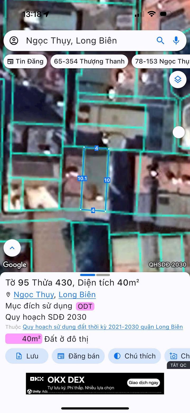 Đất nền Ngọc Thụy, Long Biên 40m² giá 8.5 tỷ - Đầu tư sinh lời tuyệt vời!
