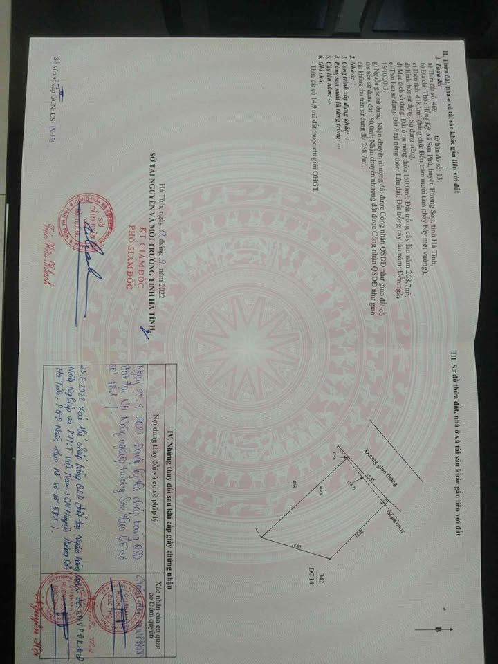 Đất mặt tiền kinh doanh Sơn Phú Hương Sơn 400m² giá 800 triệu - Đầu tư sinh lời ngay!