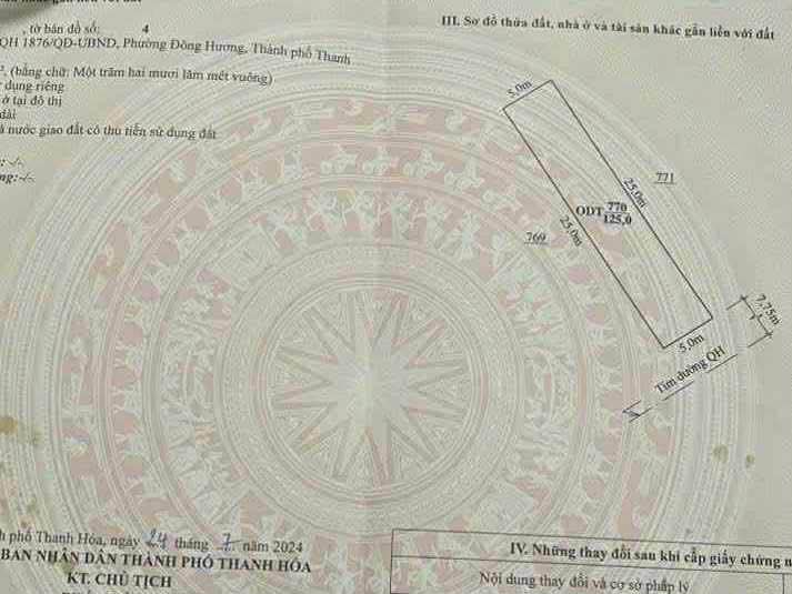 Đất nền tái định cư Đông Hương 125m² giá 5 tỷ - Xây dựng tự do ngay!