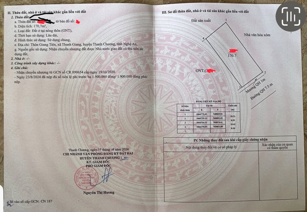 Đất nền Kim Bảng Nghệ An 170m² giá chỉ 899 triệu - Cơ hội đầu tư tuyệt vời!