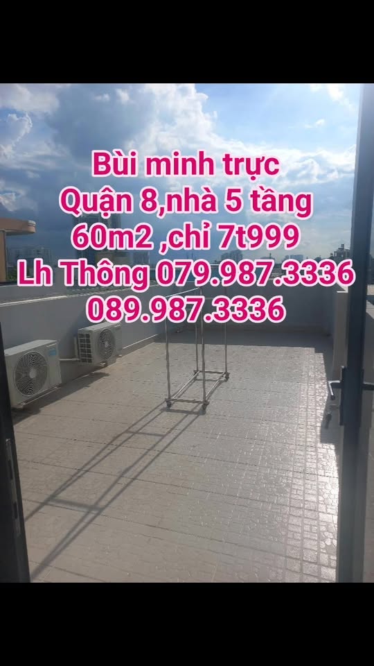 Nhà 5 tầng Bùi Minh Trực, Quận 8, 60m² giá 7.999 tỷ - Chính chủ bán gấp!