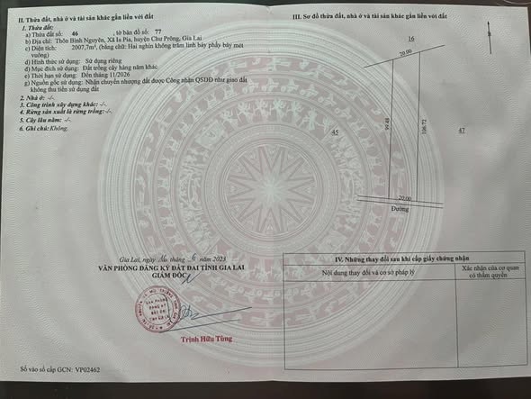 Đất nền đẹp tại Gia Lai 2007m² giá 280 triệu - Đầu tư sinh lời ngay!