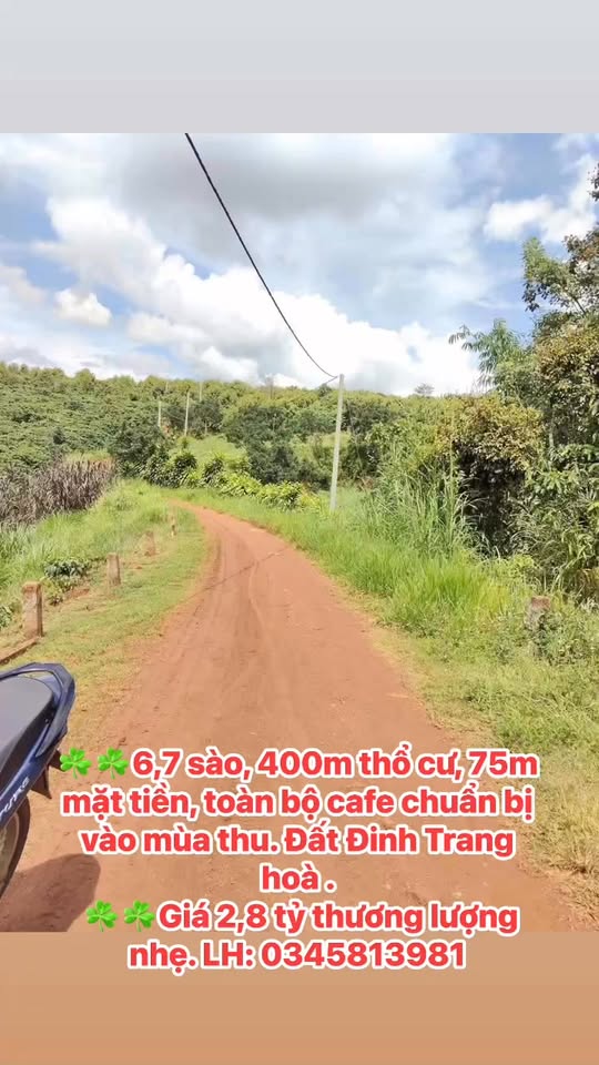 Đất thổ cư Đinh Trang Hoà 6700m² giá 2.8 tỷ - Đầu tư sinh lời ngay!