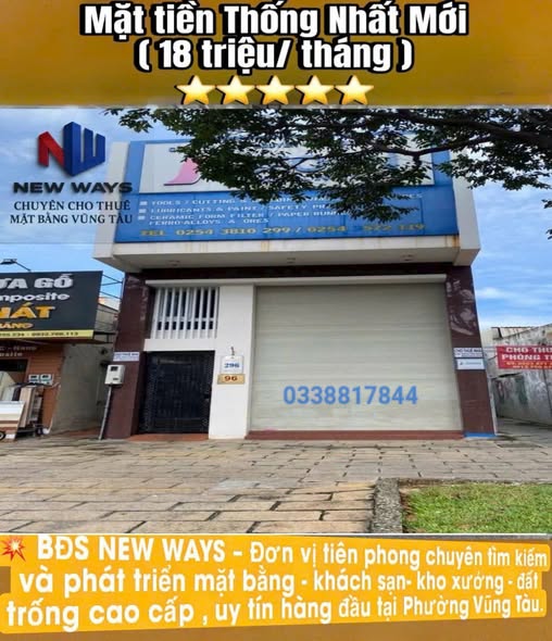 Cho thuê mặt bằng 56m² tại đường Thống Nhất Mới, TP. Vũng Tàu - Mặt tiền đẹp, kinh doanh thuận lợi!