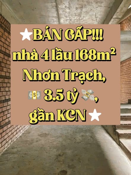 Nhà 4 Lầu Phước An, Nhơn Trạch 168m² Giá 3.5 Tỷ - Đầu Tư Sinh Lời Tốt!