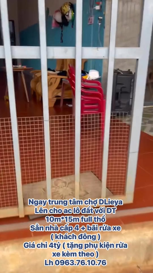 Đất thổ cư Dliê Ya 150m² giá 4 tỷ - Sẵn nhà cấp 4 và bãi rửa xe đông khách!