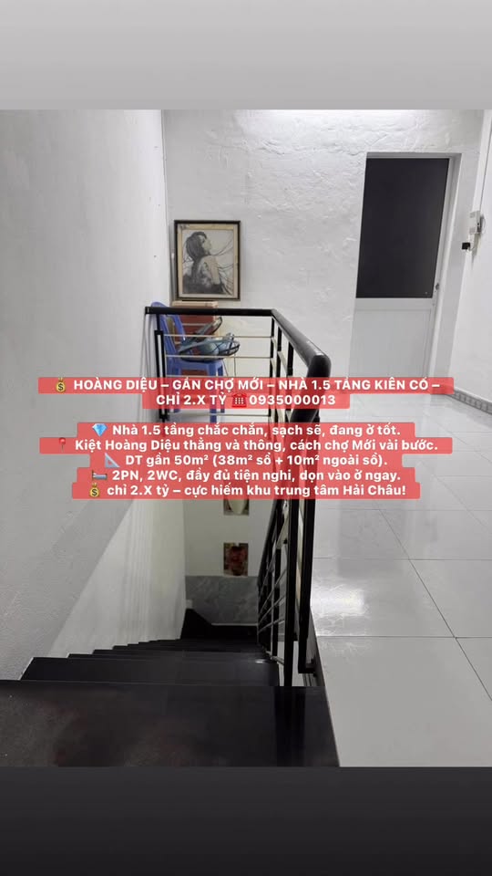 Nhà 1.5 tầng Hoàng Diệu 48m² giá chỉ 2 tỷ - Cơ hội sở hữu ngay!