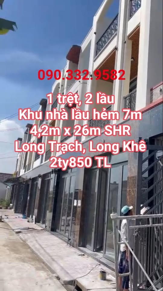 Nhà 3 tầng Long Khê 109m² giá 2.85 tỷ - Sổ hồng riêng, hẻm rộng 6.5m!